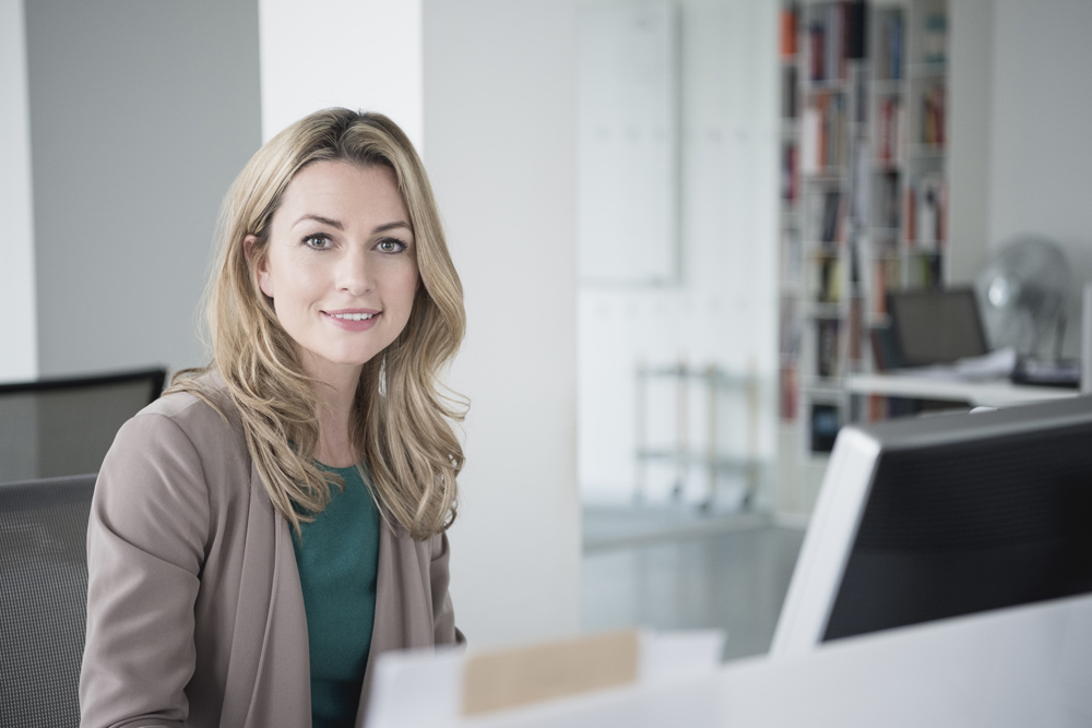 Administrative staff member at the front desk