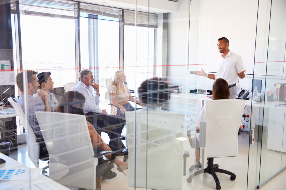 Law firm staff in a security awareness training session
