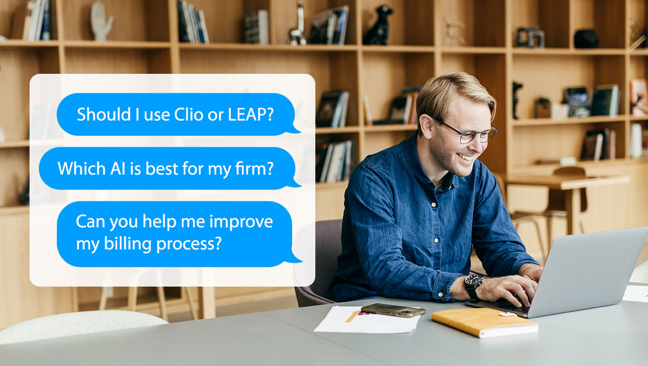 Lawyer getting legal tech help